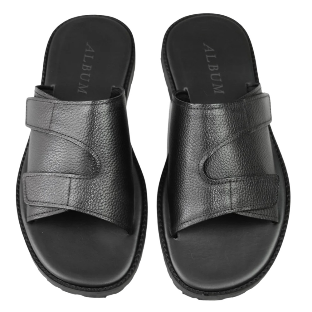 NEW Album Cataviña Leather Sandals Mens 12 Black Surf Surfboards